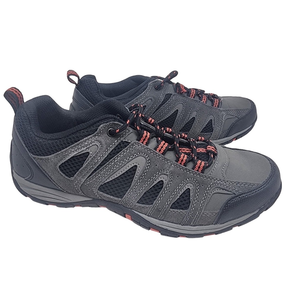 Rugged Exposure Mens Hiking Shoes Grey‎ Black Orange Trail Sneakers Size 9 NEW